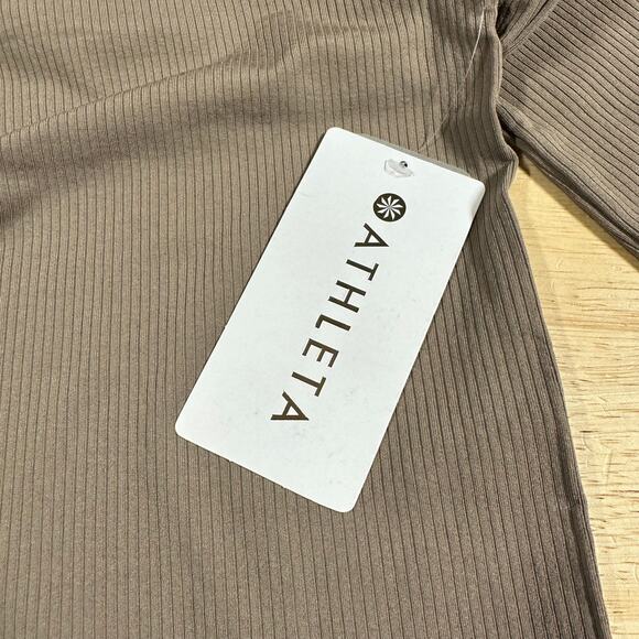 Athleta Renew Seamless Mock Neck Top Pyrite Women's Size XXS New With Tags - Picture 7 of 11